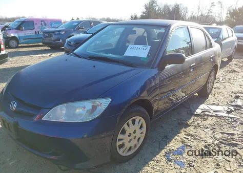 2005 Honda Civic Lx из США, поврежденный, VIN 2HGES16645H611848